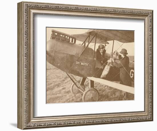 'By Air to the Golf Links in a Little 27-60 HP 'Moth' Light 'Plane', 1927-Unknown-Framed Photographic Print