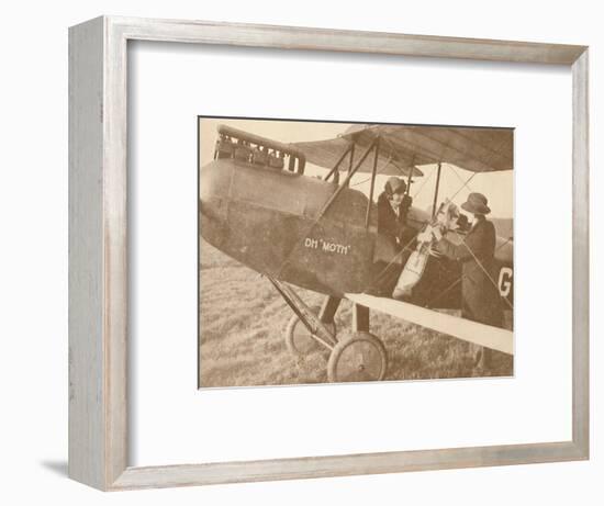'By Air to the Golf Links in a Little 27-60 HP 'Moth' Light 'Plane', 1927-Unknown-Framed Photographic Print