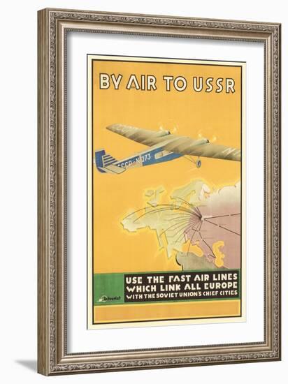 By Air to USSR Poster-null-Framed Art Print