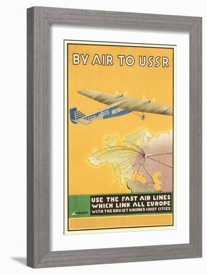 By Air to USSR Poster-null-Framed Art Print