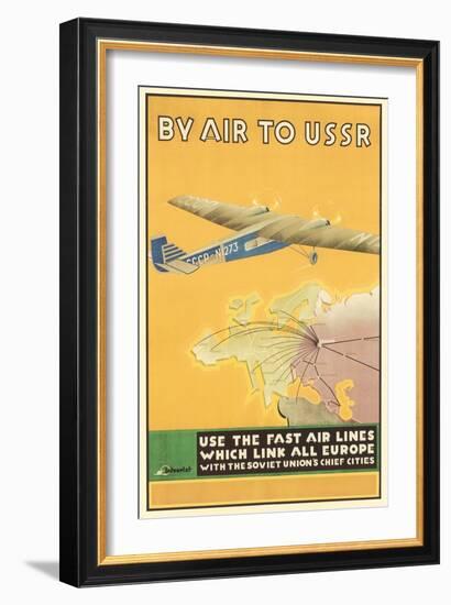 By Air to USSR Poster-null-Framed Art Print