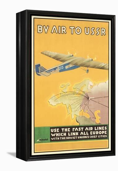 By Air to USSR Poster-null-Framed Stretched Canvas