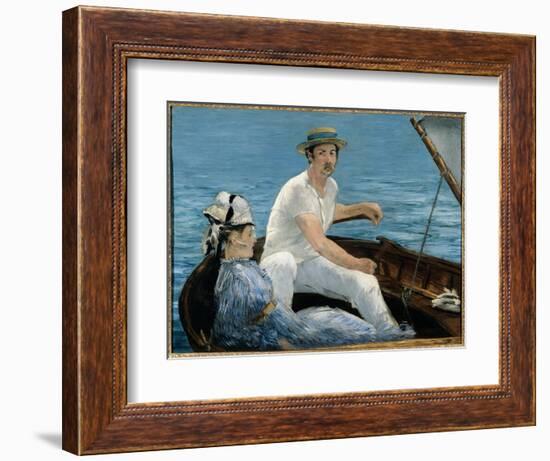By Boat Painting by Edouard Manet (1832-1883) 1874 Sun. 0.97 X 1.30 M. New York. Metropolitan Museu-Edouard Manet-Framed Giclee Print