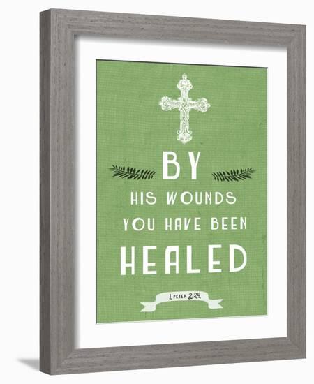 By His Wounds-Sheldon Lewis-Framed Art Print
