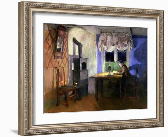 By Lamplight, 1890-Harriet Backer-Framed Giclee Print