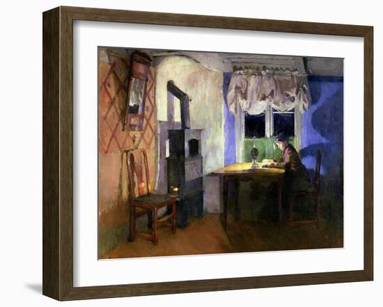 By Lamplight, 1890-Harriet Backer-Framed Giclee Print