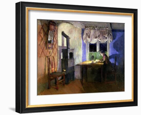 By Lamplight, 1890-Harriet Backer-Framed Giclee Print