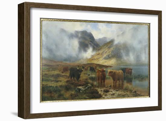 By Loch Treachlan, Glencoe, Morning Mists, 1907 (Oil on Canvas)-Louis Bosworth Hurt-Framed Giclee Print