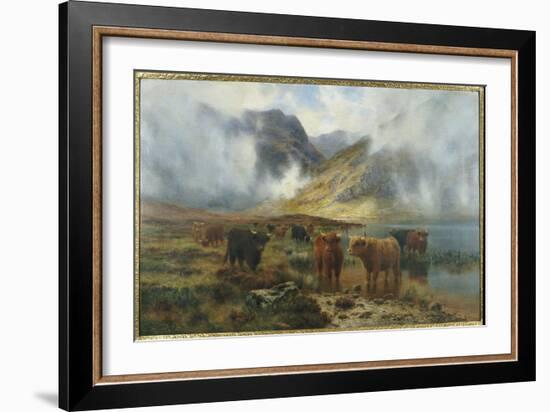 By Loch Treachlan, Glencoe, Morning Mists, 1907 (Oil on Canvas)-Louis Bosworth Hurt-Framed Giclee Print