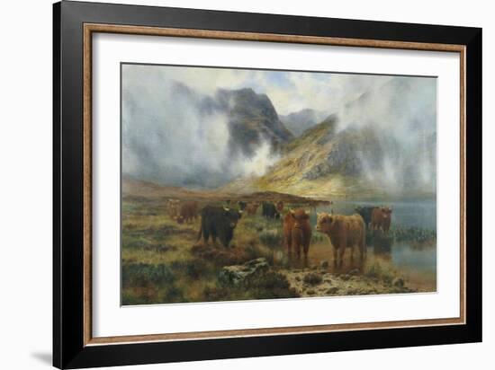 By Loch Treachlan, Glencoe, Morning Mists, 1907-Louis Bosworth Hurt-Framed Giclee Print