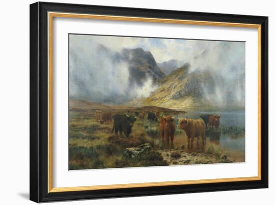 By Loch Treachlan, Glencoe, Morning Mists, 1907-Louis Bosworth Hurt-Framed Giclee Print