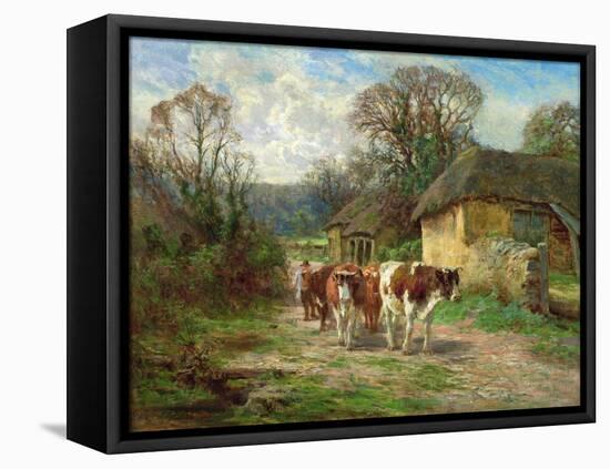 By the Barn-Charles James Adams-Framed Premier Image Canvas