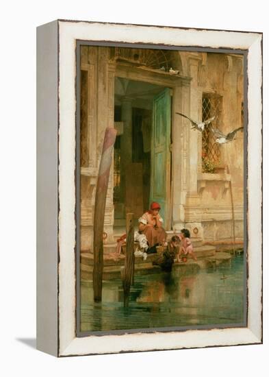 By the Canal, Venice-Marcus Stone-Framed Premier Image Canvas
