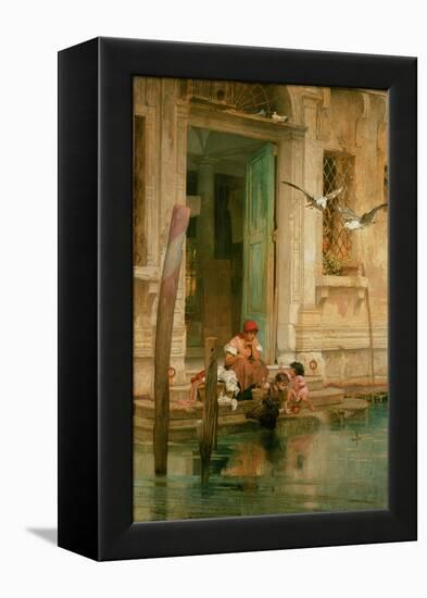 By the Canal, Venice-Marcus Stone-Framed Premier Image Canvas