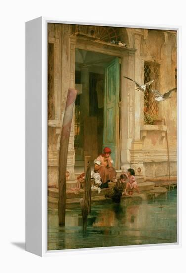 By the Canal, Venice-Marcus Stone-Framed Premier Image Canvas