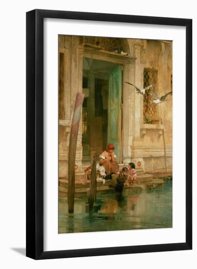 By the Canal, Venice-Marcus Stone-Framed Giclee Print