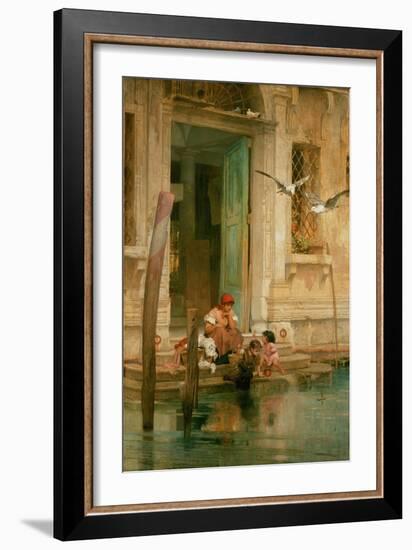 By the Canal, Venice-Marcus Stone-Framed Giclee Print