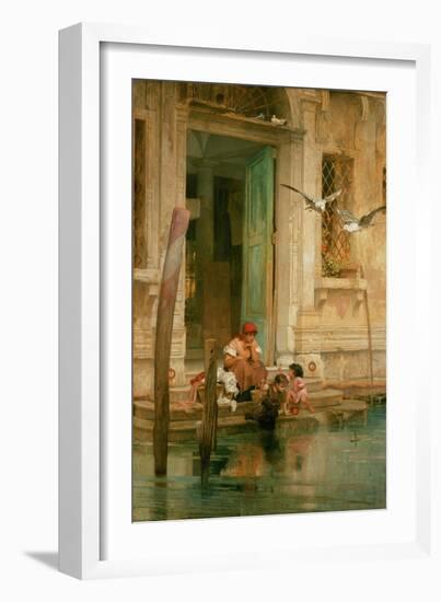 By the Canal, Venice-Marcus Stone-Framed Giclee Print