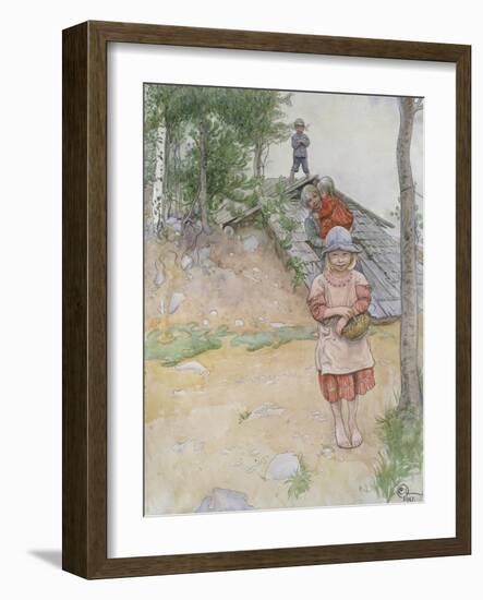 By the cellar, 1917-Carl Larsson-Framed Giclee Print