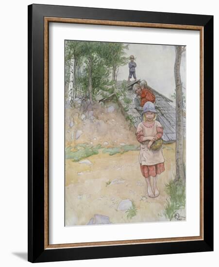 By the cellar, 1917-Carl Larsson-Framed Giclee Print