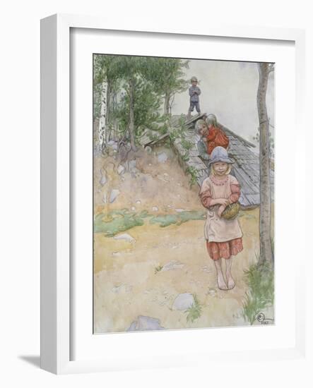 By the cellar, 1917-Carl Larsson-Framed Giclee Print