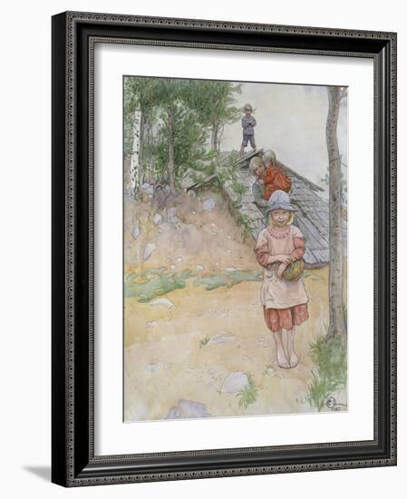 By the cellar, 1917-Carl Larsson-Framed Giclee Print