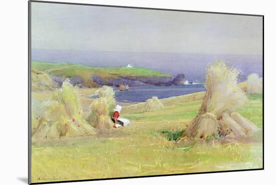 By the Corn Stocks-Arthur Claude Strachan-Mounted Giclee Print