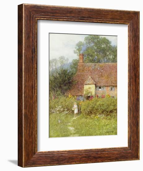 By the Cottage Gate-Helen Allingham-Framed Giclee Print