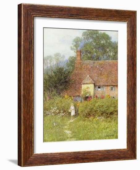 By the Cottage Gate-Helen Allingham-Framed Giclee Print