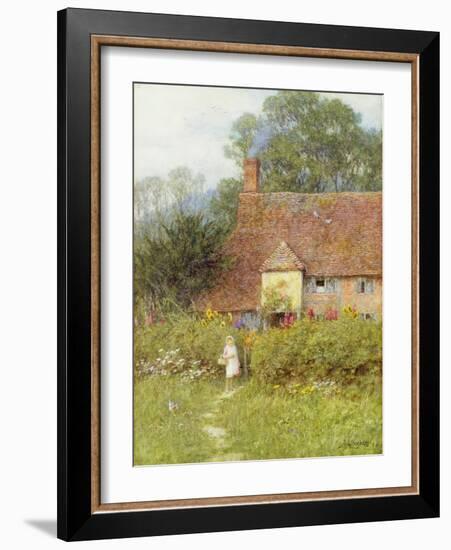 By the Cottage Gate-Helen Allingham-Framed Giclee Print