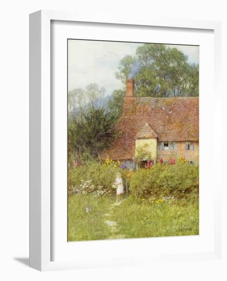 By the Cottage Gate-Helen Allingham-Framed Giclee Print