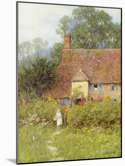 By the Cottage Gate-Helen Allingham-Mounted Giclee Print