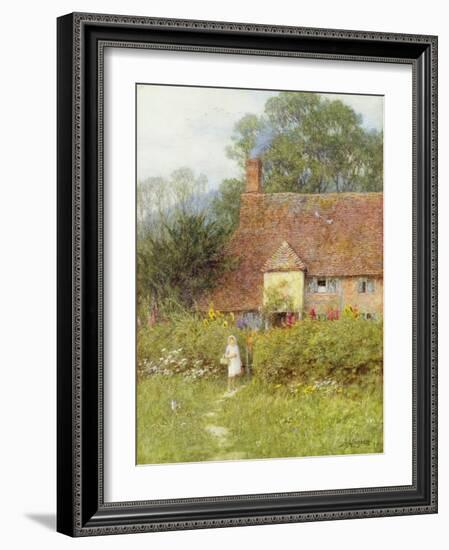 By the Cottage Gate-Helen Allingham-Framed Giclee Print