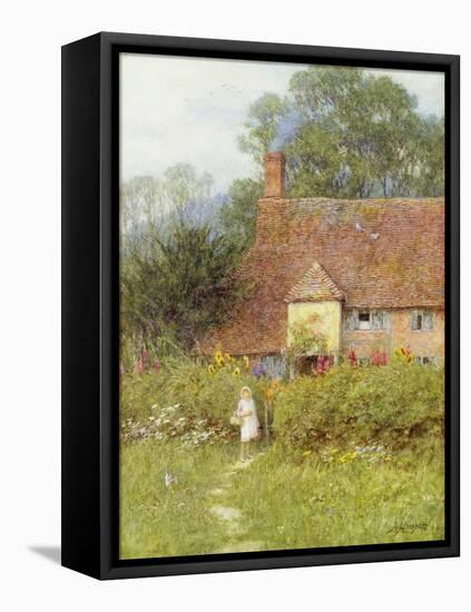 By the Cottage Gate-Helen Allingham-Framed Premier Image Canvas