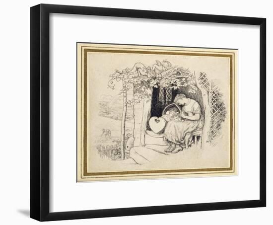 By the Cradle-Arthur Hughes-Framed Giclee Print