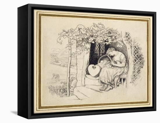 By the Cradle-Arthur Hughes-Framed Premier Image Canvas