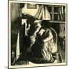 By the Fire (Wood Engraving)-John Northcote Nash-Mounted Giclee Print