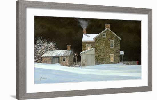 By the Fire-Jerry Cable-Framed Art Print