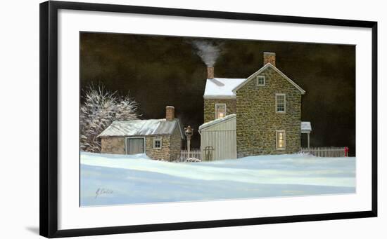 By the Fire-Jerry Cable-Framed Art Print