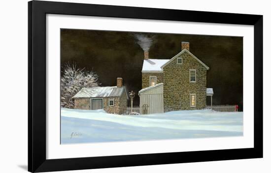 By the Fire-Jerry Cable-Framed Art Print