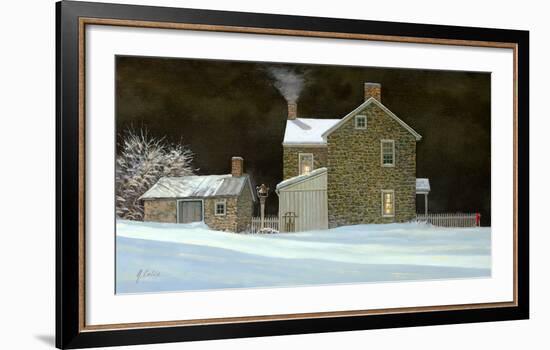 By the Fire-Jerry Cable-Framed Art Print