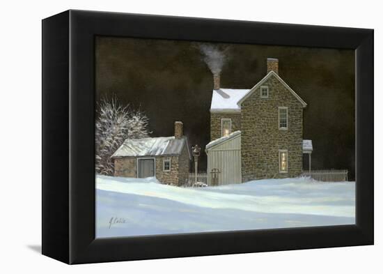 By the Fire-Jerry Cable-Framed Premier Image Canvas