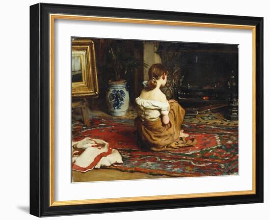 By the Fireside, 1878-Frank Holl-Framed Giclee Print