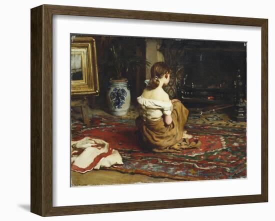 By the Fireside, 1878-Frank Holl-Framed Giclee Print