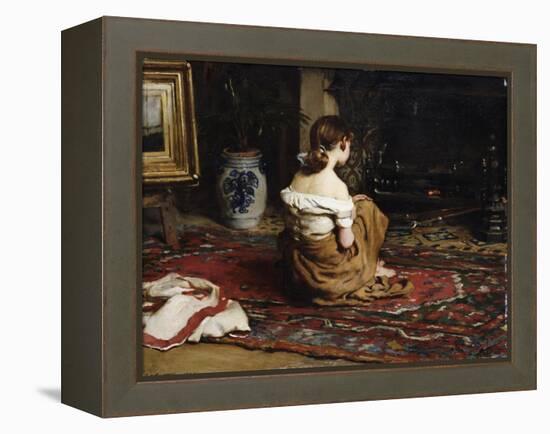 By the Fireside, 1878-Frank Holl-Framed Premier Image Canvas