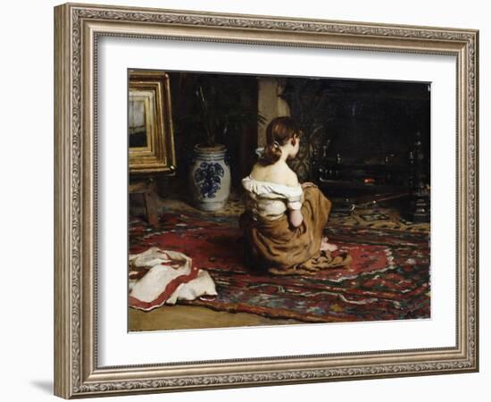 By the Fireside, 1878-Frank Holl-Framed Giclee Print