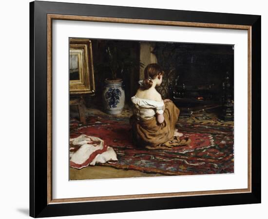 By the Fireside, 1878-Frank Holl-Framed Giclee Print