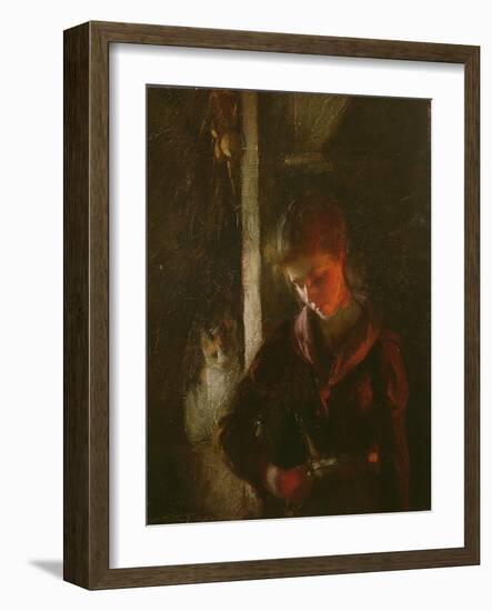 By the Fireside-Frank Bramley-Framed Giclee Print