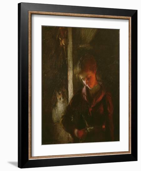 By the Fireside-Frank Bramley-Framed Giclee Print