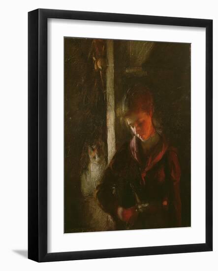 By the Fireside-Frank Bramley-Framed Giclee Print